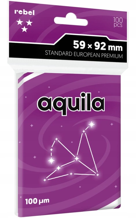 Koszulki na karty Rebel (59x92 mm) Aquila Standard European Premium 100 szt