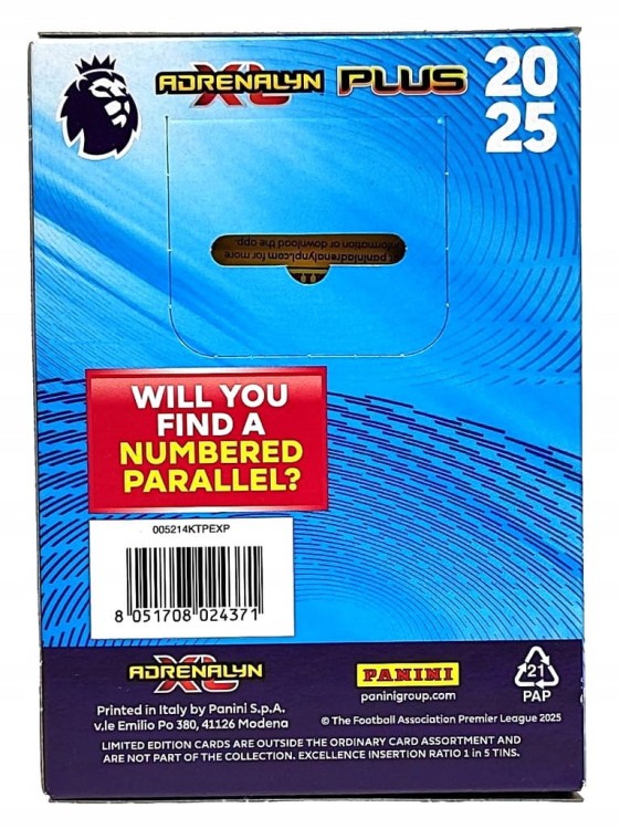 Mini puszka kolekcjonera Panini Premier League 2025 Adrenalyn XL plus