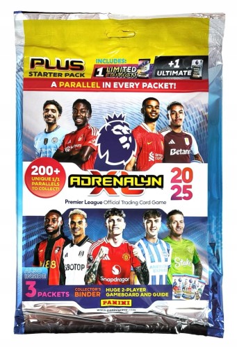 Zestaw startowy Panini Premier League 2025 Adrenalyn XL plus