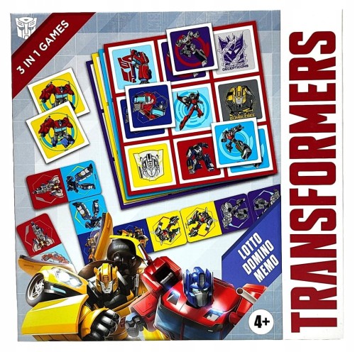 Transformers gra 3w1 (Lotto, Domino, Memo).