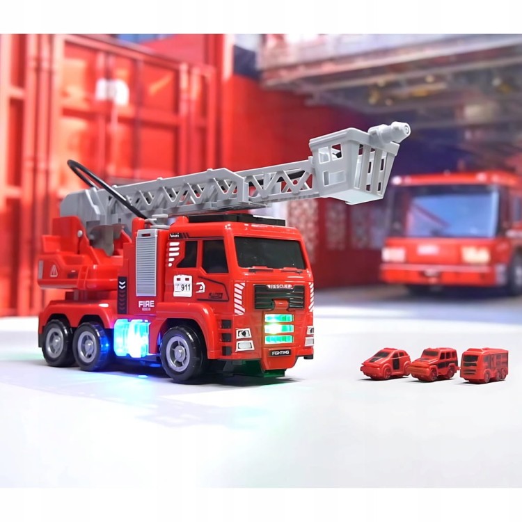 Woopie Interaktywny wóz strażacki z ruchomą drabiną