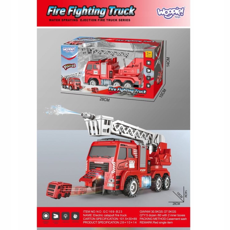 Woopie Interaktywny wóz strażacki z ruchomą drabiną
