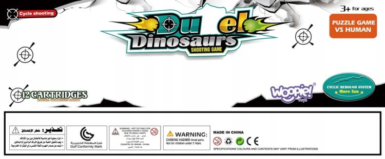 WOOPIE Bitwa Dinozaurów gra zręcznościowa strzelanka