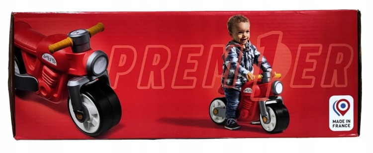 FALK Jeździk biegowy ciche koła - Motor Prem1er Retro Czerwony