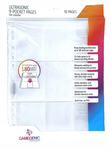 Koszulki Gamegenic: Ultrasonic 9-Pocket Pages Toploading (10 szt)