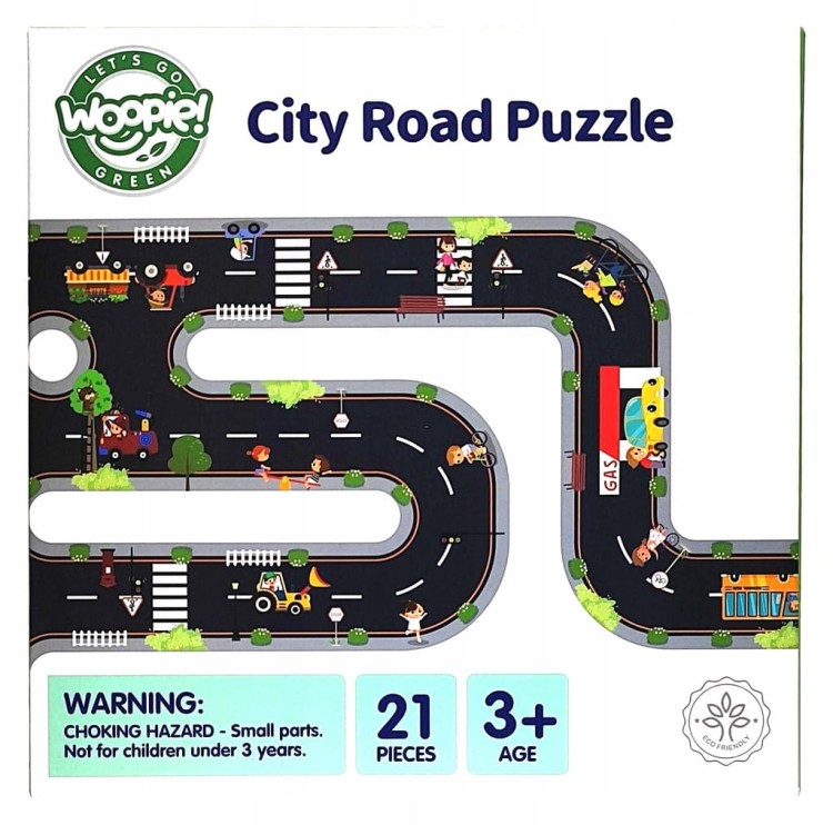 WOOPIE GREEN Makieta puzzle - Droga dla dzieci, autostrada