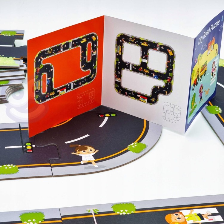 WOOPIE GREEN Makieta puzzle - Droga dla dzieci, autostrada