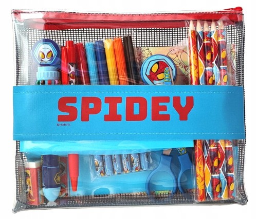 Zestaw artykułów szkolnych w saszetce - Marvel Spidey