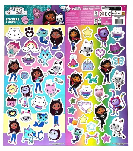 Naklejki Koci domek Gabi +/- 50 szt. - 2 arkusze