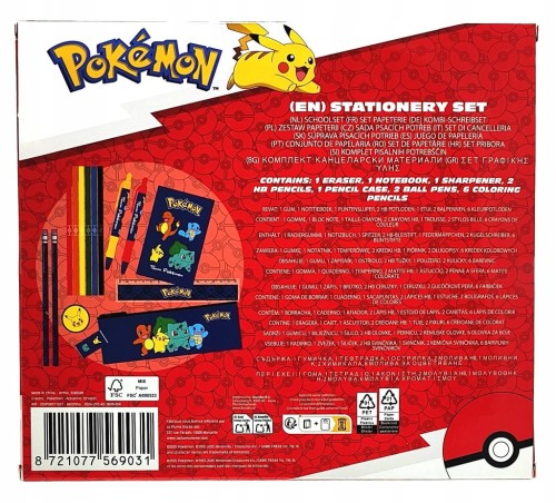 Zestaw artykułów szkolnych Pokémon