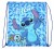 Niebieski worek, torba sportowa Disney Stitch 40 x 34 cm