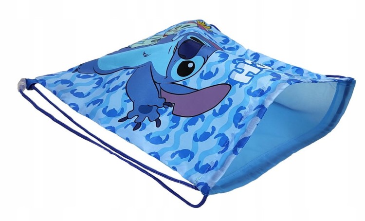 Niebieski worek, torba sportowa Disney Stitch 40 x 34 cm