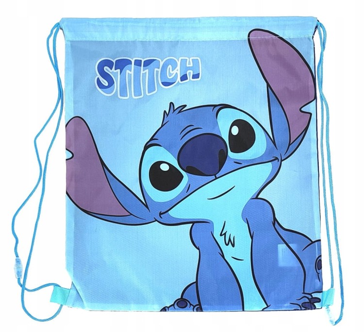 Niebieski worek, torba sportowa Disney Stitch 40 x 34 cm