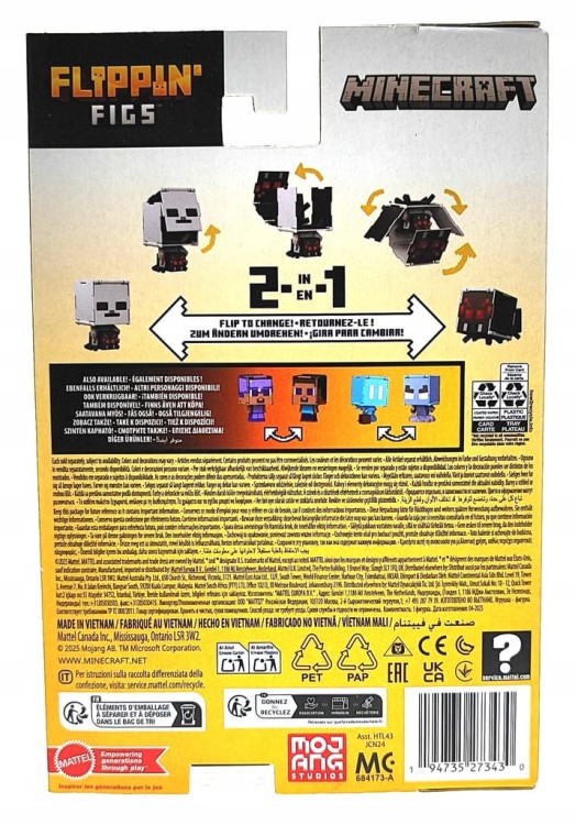 Figurka Minecraft Flippin' Figs - Pajęczy jeździec + pająk
