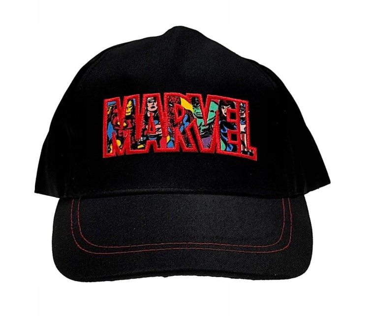 Czarna czapka z daszkiem Marvel - 52 cm