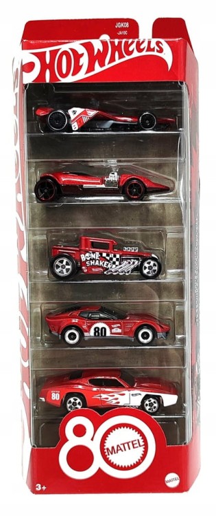 Hot Wheels Samochodziki 5-pak z okazji 80 lecia