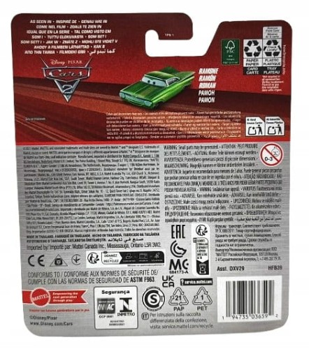 Metalowy samochód Disney Cars Ramone