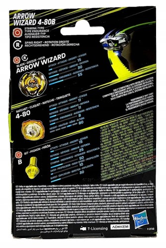 Żółty bączek Beyblade X -Arrow Wizard 4-80B.