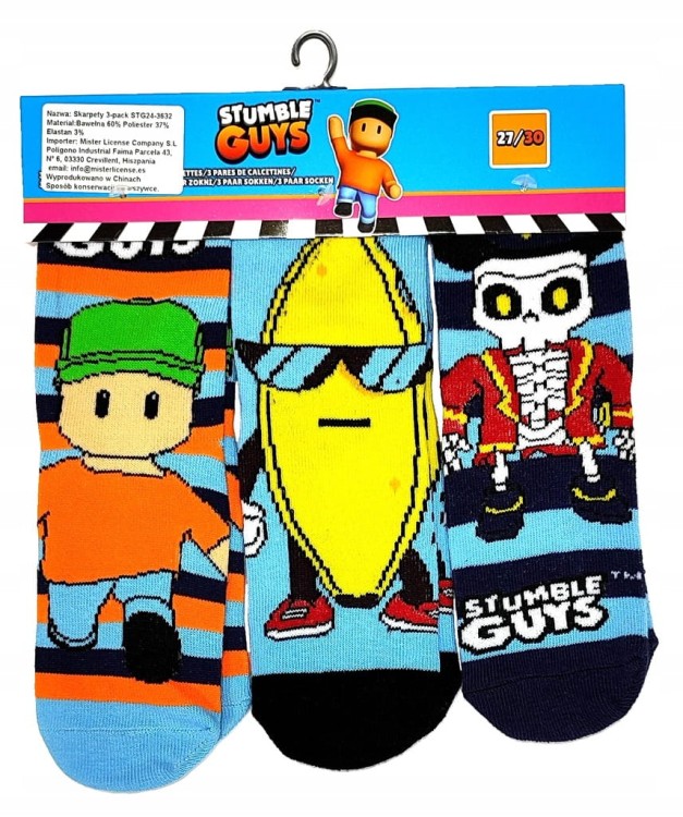 3-pak Skarpetki Stumble Guys 27/30