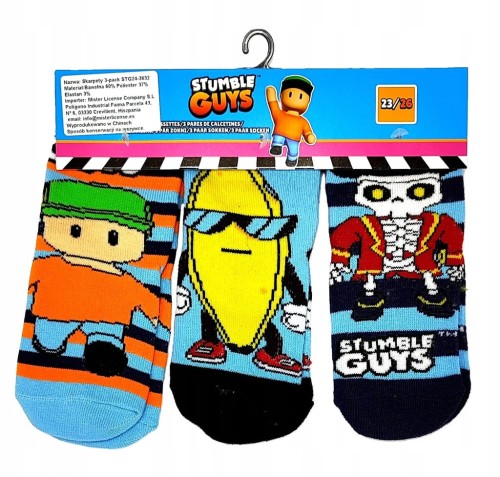 3-pak Skarpetki Stumble Guys 23/26