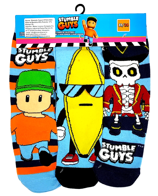 3-pak Skarpetki Stumble Guys 31/34