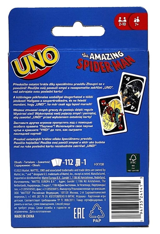 Gra towarzyska Uno Spider-Man