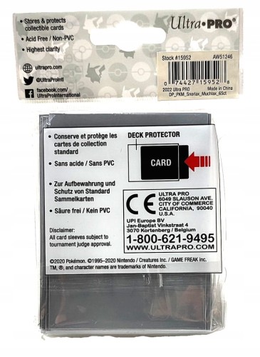 Koszulki na karty Ultra Pro: Pokémon Snorlax and Munchlax (65 szt.)