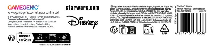 Koszulki na karty Gamegenic: Star Wars Unlimited
