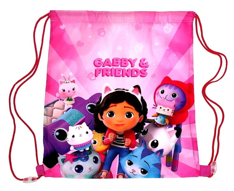 Worek, torba sportowa Koci domek Gabi 40 x 34 cm