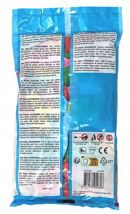 Kolorowe balony lateksowe - 50 sztuk 26 cm