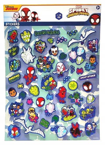 Pakiet naklejek piankowych Marvel Spidey +/- 50 szt.