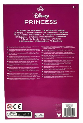 Naklejki holo Disney Księżniczki - 6 arkuszy.