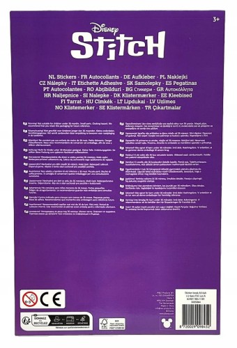 Naklejki holo Disney Stitch - 6 arkuszy.