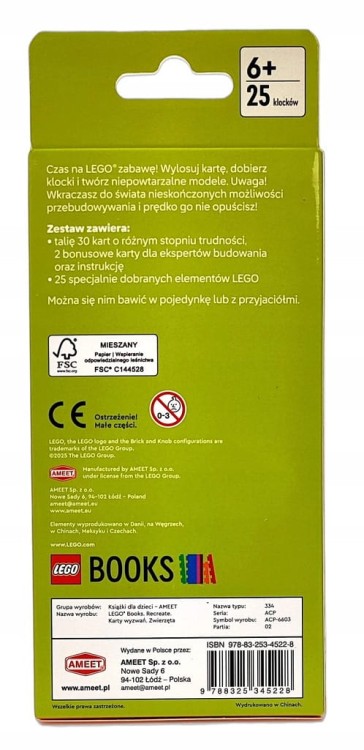 Lego Recreate karty wyzwań Zwierzęta