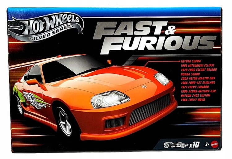 Hot Wheels Fast&Furious Szybcy i wściekli 10-pak