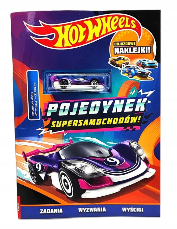 Książka z zadaniami Hot Wheels. Pojedynek supersamochodów