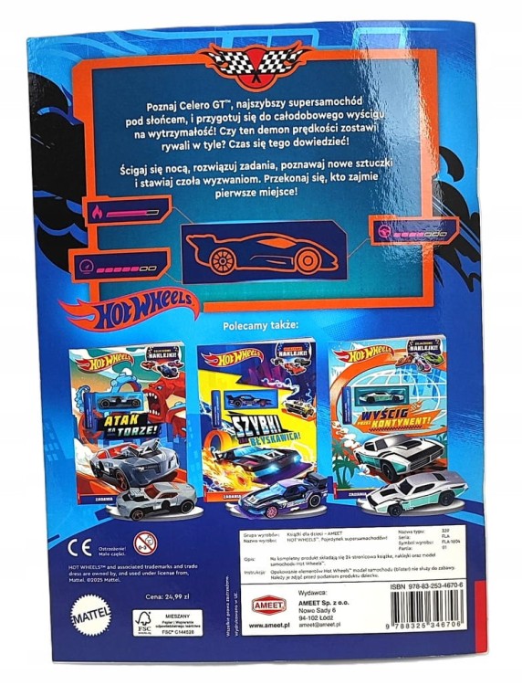 Książka z zadaniami Hot Wheels. Pojedynek supersamochodów