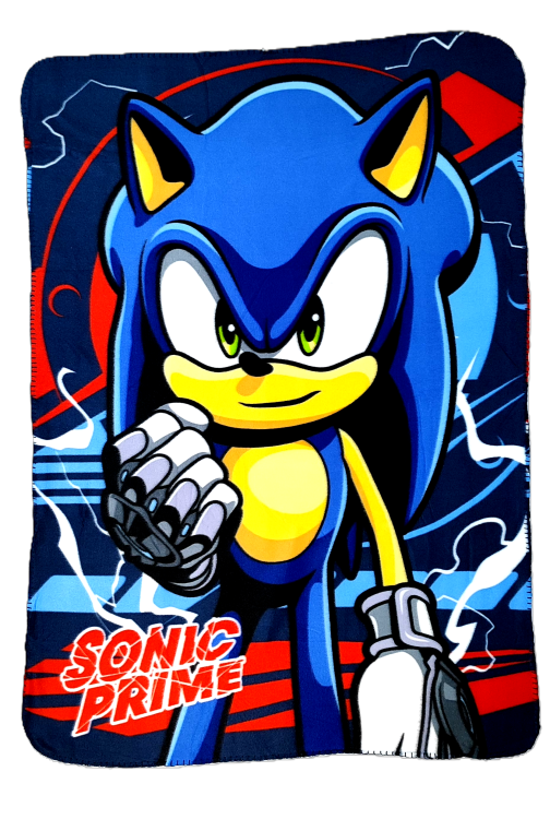 Kolorowy miękki kocyk Sonic  Prime.