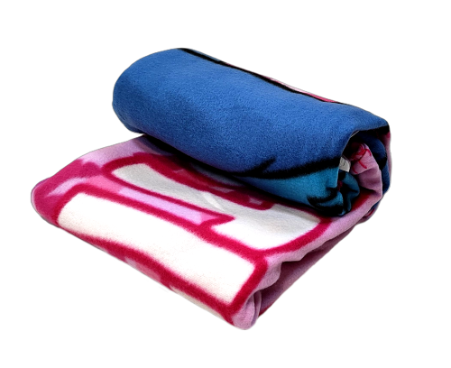 Różowy miękki kocyk Disney Stitch.