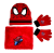 Pakiet zimowy: Czerwona czapka + rękawiczki + komin Spider-Man.
