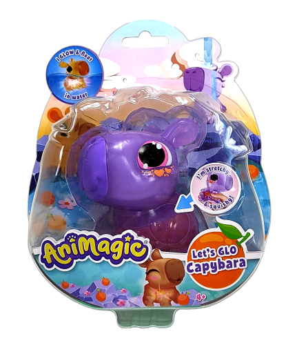 Capybara Let's Glo Animagic fioletowa Kapibara