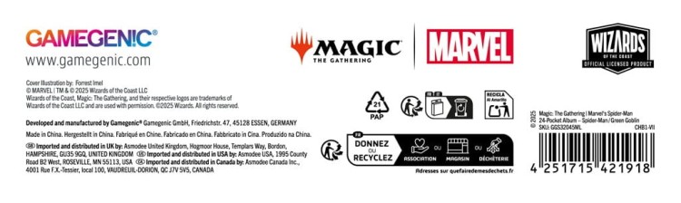 Album Gamegenic: Magic The Gathering - Marvel's Spider-Man - 24-Pocket Album - Spider-Man/Green Goblin