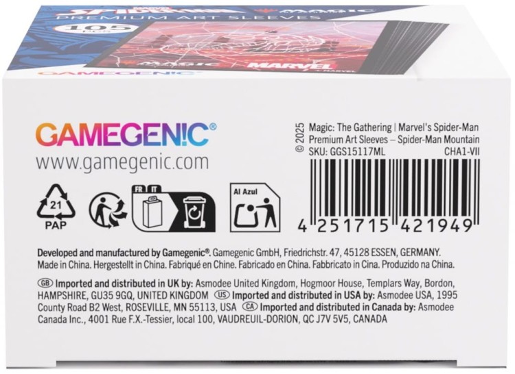 Gamegenic: Magic the Gathering - Marvel's Spider-Man - Premium Art Sleeves - Mountain