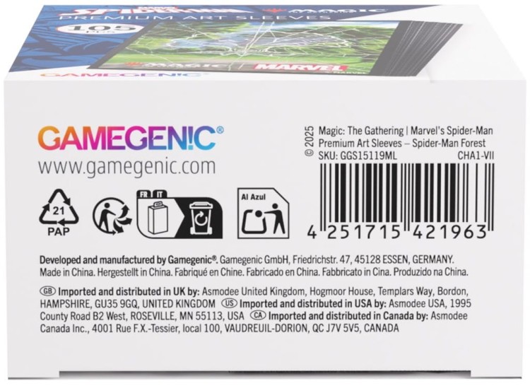 Gamegenic: Magic the Gathering - Marvel's Spider-Man - Premium Art Sleeves - Forest