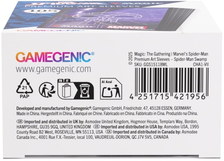 Gamegenic: Magic the Gathering - Marvel's Spider-Man - Premium Art Sleeves - Swamp