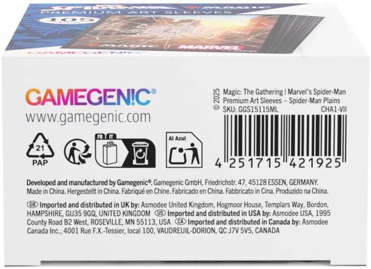 Gamegenic: Magic the Gathering - Marvel's Spider-Man - Premium Art Sleeves - Plains