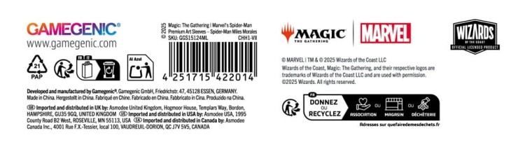 Gamegenic: Magic the Gathering - Marvel's Spider-Man - Premium Art Sleeves - Miles Morales