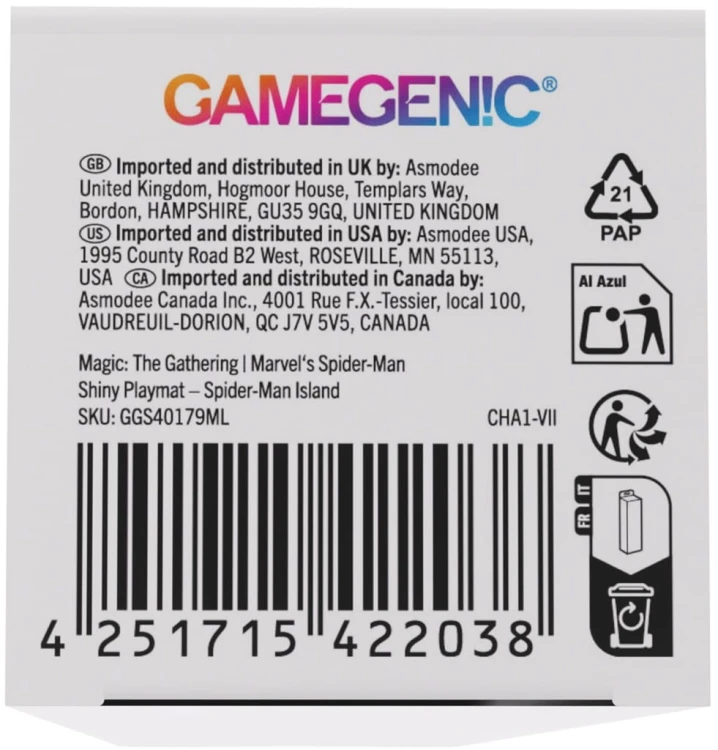 Mata Gamegenic: Magic the Gathering - Marvel's Spider-Man - Shiny Playmat - Island