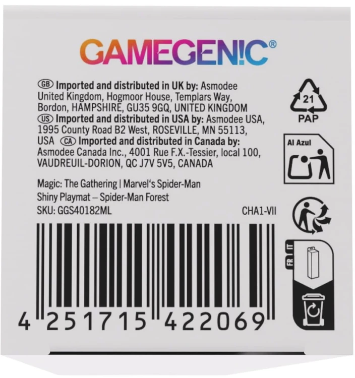 Mata Gamegenic: Magic the Gathering - Marvel's Spider-Man - Shiny Playmat - Forest