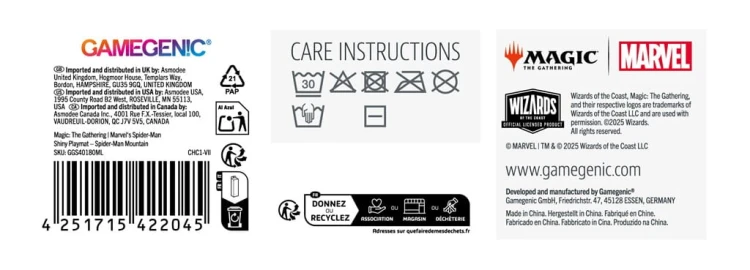 Mata Gamegenic: Magic the Gathering - Marvel's Spider-Man - Shiny Playmat - Mountain